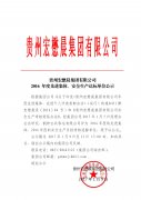 貴州宏懋晨集團有限公司2016年度先進集體、安全生產達標單位公示 
